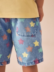 Mid Blue Denim Pull On Loose Shorts (3mths-7yrs) - Image 5 of 9