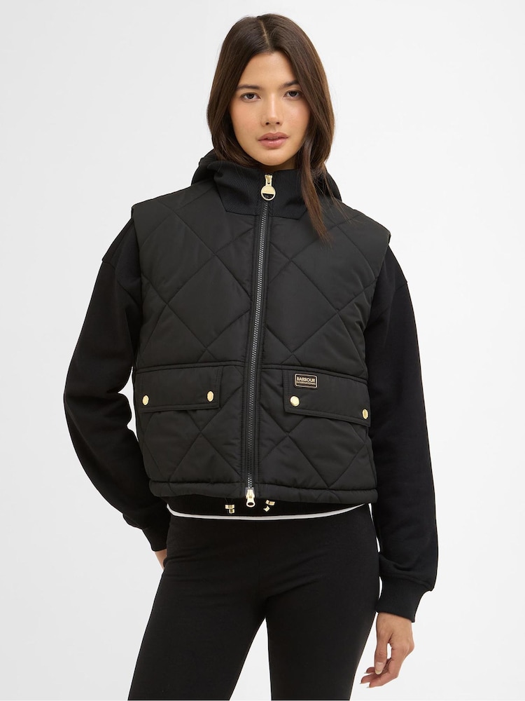 Barbour International Black Nia Gilet - Image 1 of 6