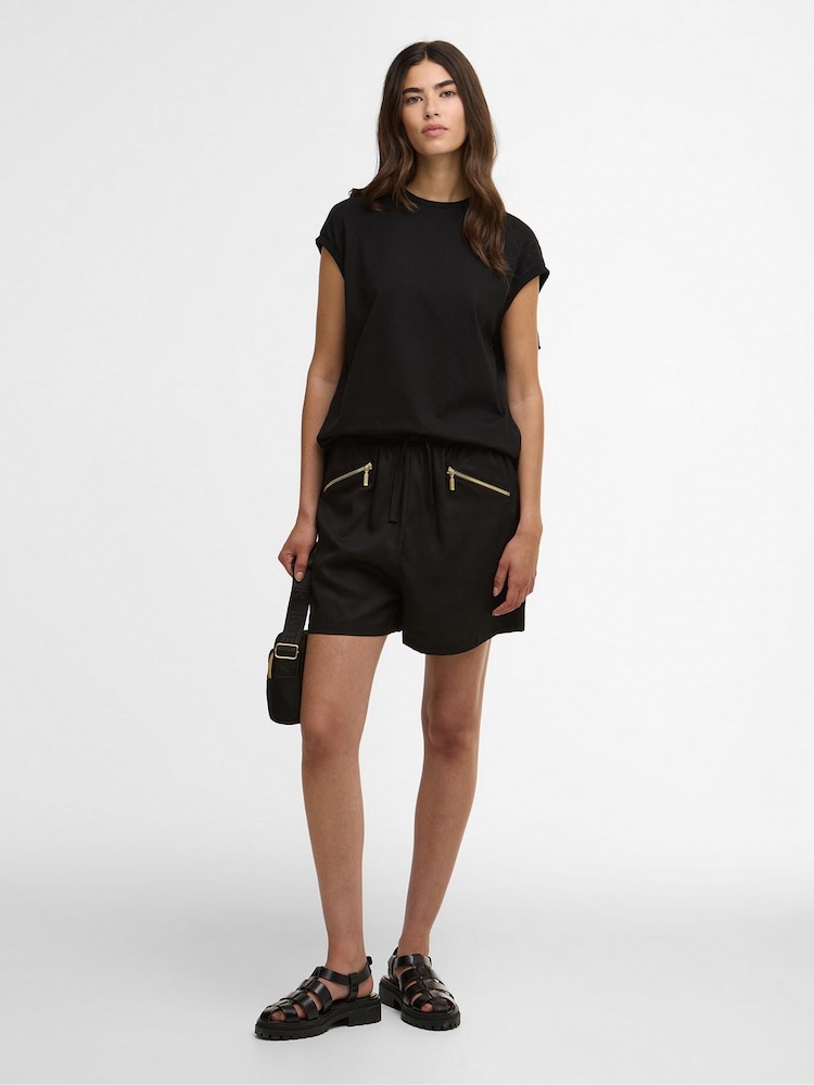 Barbour® International Black Brianna Shorts - Image 1 of 6