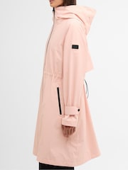 Barbour® International Pink Longline Kyra Waterproof Jacket - Image 4 of 7