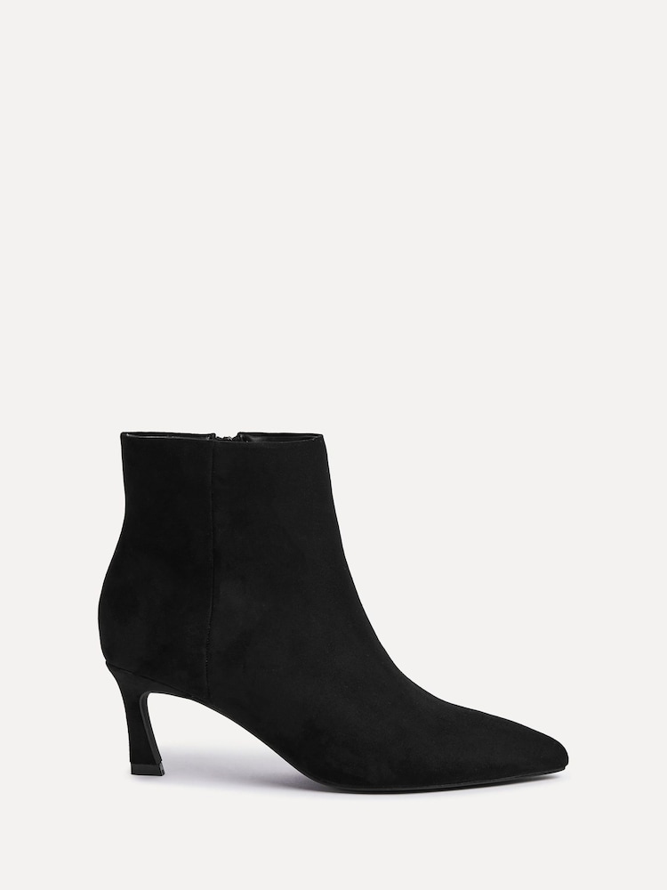 Linzi Charcoal Black Secured Pointed Toe Stiletto Ankle Boots - Image 2 of 5 Linzi Charcoal Black Secured Pointed Toe Stiletto Ankle Boots - Image 2 of 5