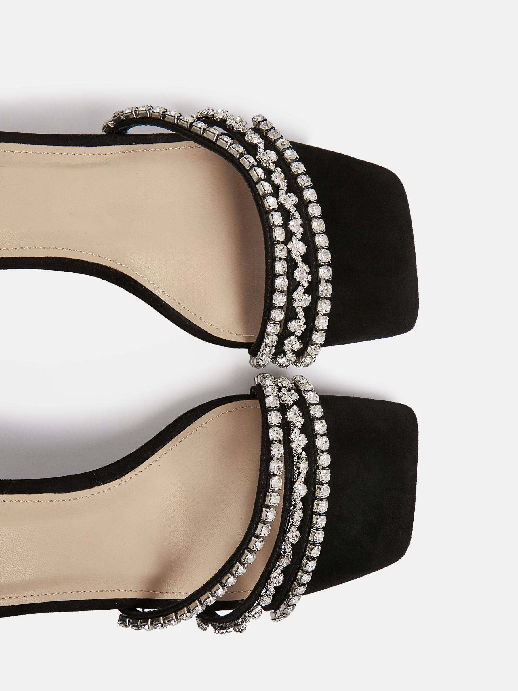 Buy Linzi Black Bling Strappy Diamante Heel Sandals from Next USA