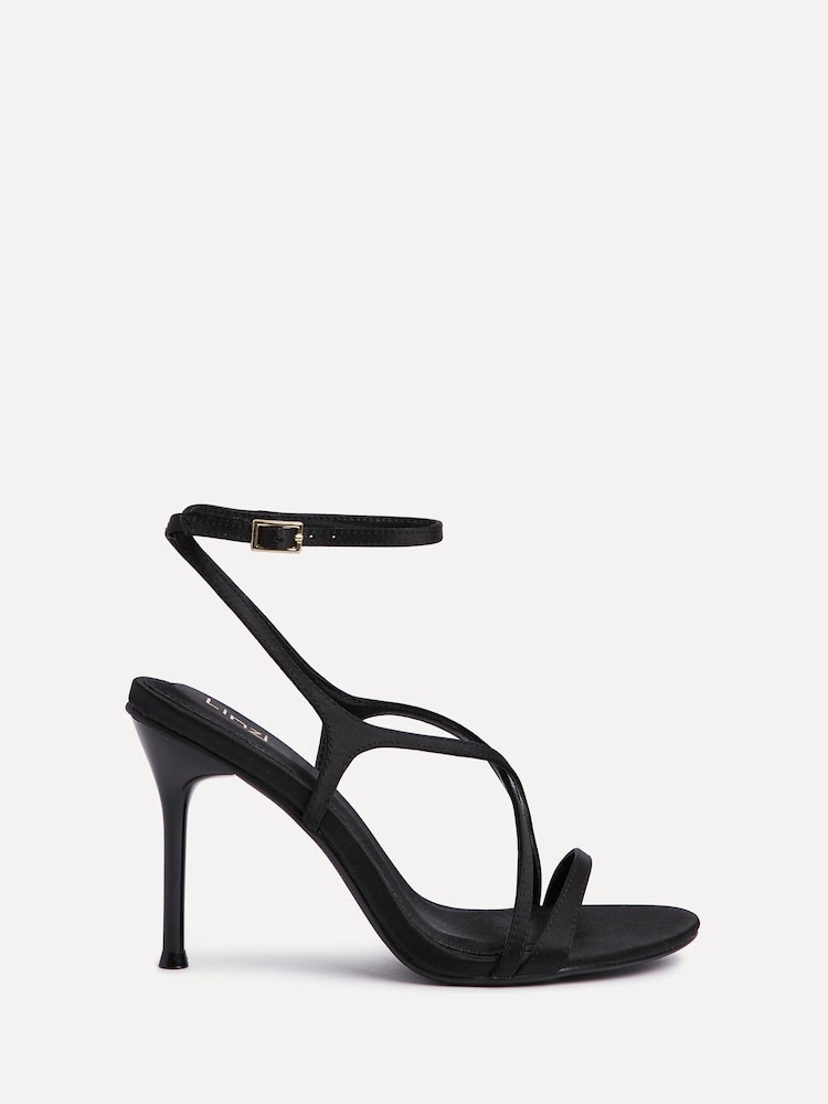 Linzi Black Taliya Strappy Stiletto Heel Sandals - Image 2 of 5 Linzi Black Taliya Strappy Stiletto Heel Sandals - Image 2 of 5