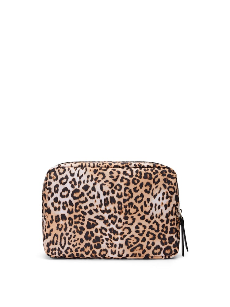 Victoria's Secret Leopard Brown Makeup Bag - Image 2 of 3 Victoria's Secret Leopard Brown Makeup Bag - Image 2 of 3