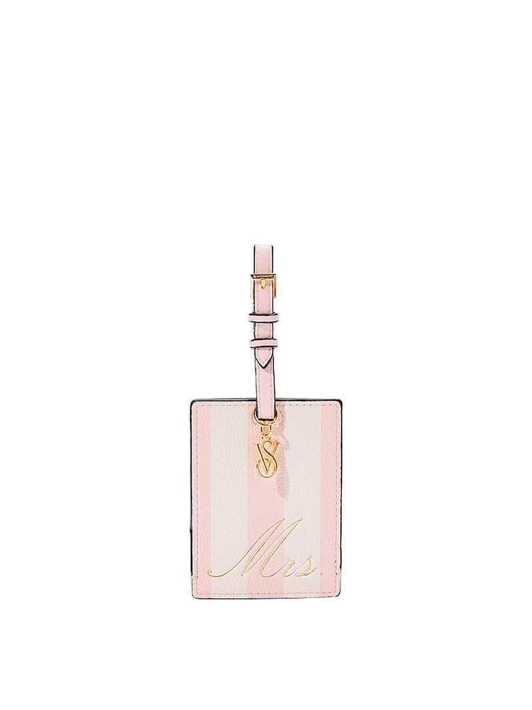 Victoria's Secret White Stripe Luggage Tag - Image 1 of 2