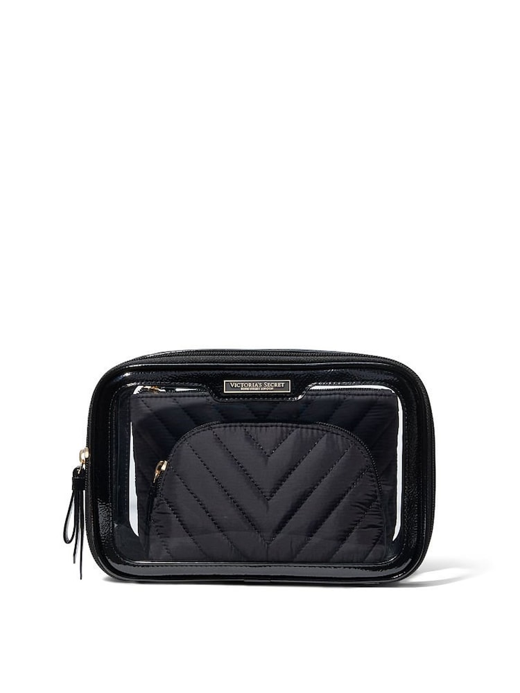 Victoria's Secret Black 3Piece Makeup Bag - Image 1 of 5