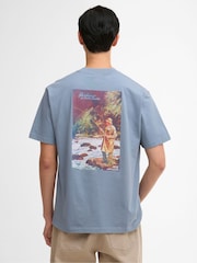 Barbour® Blue 1956 Graphic OS T-Shirt - Image 1 of 6