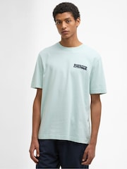 Barbour Mint Green Frome Relaxed Graphic T-Shirt - Image 1 of 7