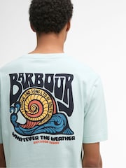 Barbour Mint Green Frome Relaxed Graphic T-Shirt - Image 4 of 7