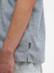 Barbour® Blue Firth Textured Short Sleeves Relaxed Shirt - Image 5 of 7