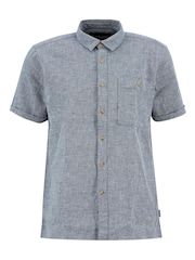Barbour® Blue Firth Textured Short Sleeves Relaxed Shirt - Image 6 of 7