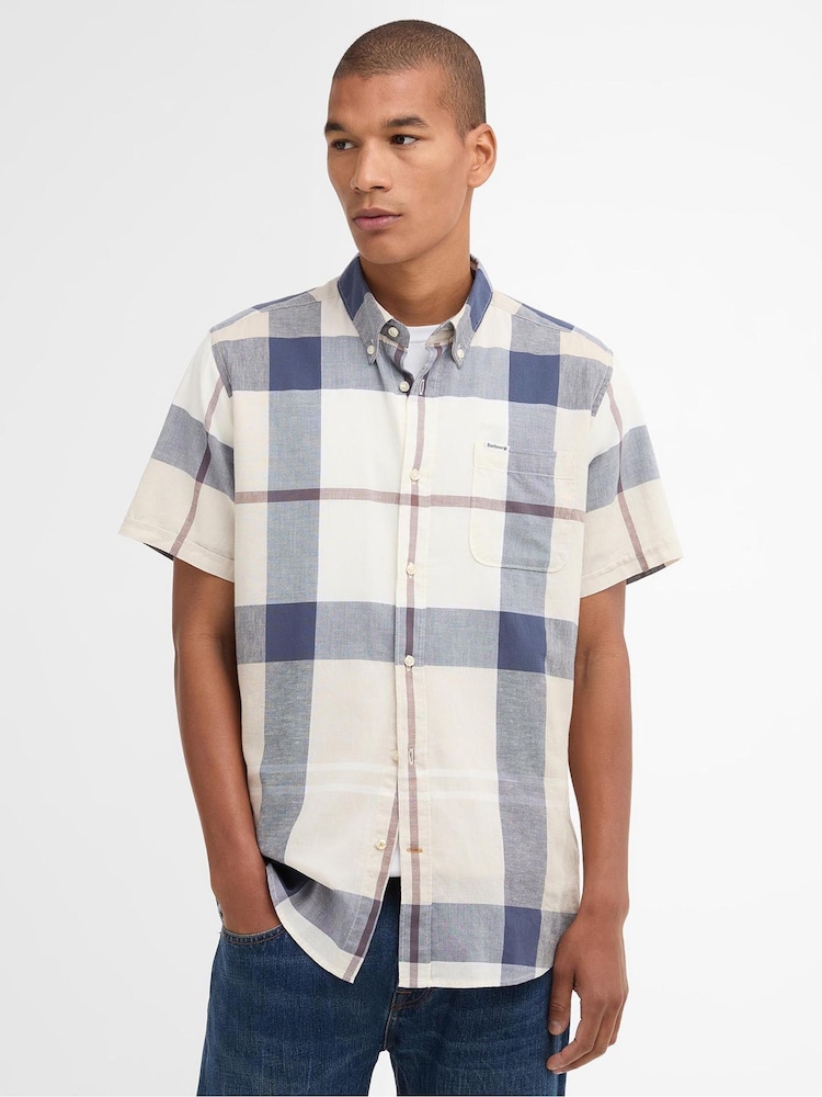 Barbour® Cream Douglas S/S Tailored Shirt - Image 1 of 6