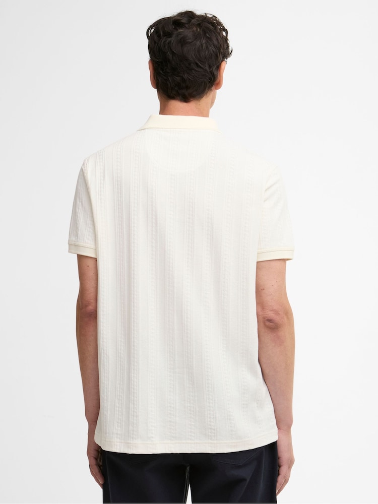 Barbour® White Harwell Tailored Fit Polo Shirt - Image 2 of 6