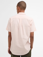 Barbour® Mineral Pink Cresswell Seersucker Summer Fit Shirt - Image 2 of 6
