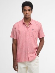 Barbour® Pink Nelson Short Sleeve Summer Fit Shirt - Image 1 of 6