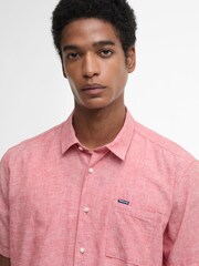 Barbour® Pink Nelson Short Sleeve Summer Fit Shirt - Image 3 of 6