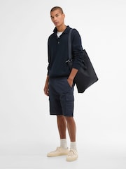 Barbour® Blue Pima Cotton Knitted Polo Shirt - Image 4 of 6