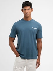 Blau - Barbour® Packling Relaxed Graphic T-Shirt - Bild 1 von 7