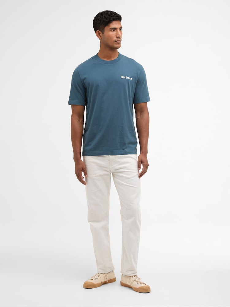 Blau - Barbour® Packling Relaxed Graphic T-Shirt - Bild 2 von 7