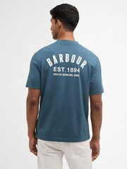 Blau - Barbour® Packling Relaxed Graphic T-Shirt - Bild 3 von 7