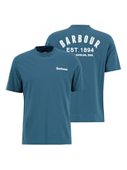 Blau - Barbour® Packling Relaxed Graphic T-Shirt - Bild 6 von 7