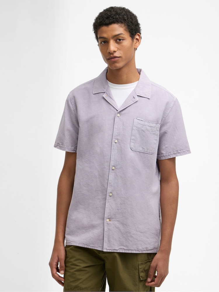 Barbour® Purple Landkey Overdyed Summer Fit Shirt - Image 1 of 5