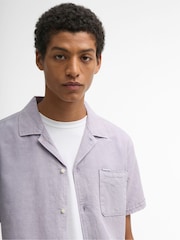 Barbour® Purple Landkey Overdyed Summer Fit Shirt - Image 3 of 5