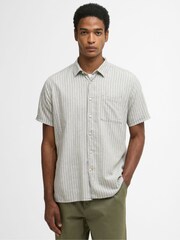 Barbour® Green Nelson Striped Summer Fit Shirt - Image 1 of 6