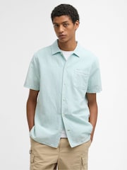 Barbour® Blue Landkey Overdyed Summer Fit Shirt - Image 1 of 6