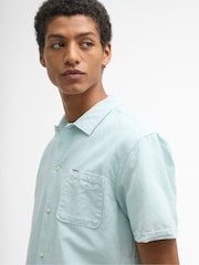 Barbour® Blue Landkey Overdyed Summer Fit Shirt - Image 3 of 6
