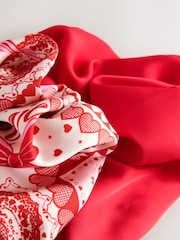 Red Valentine Patchwork Oversized Scrunchies 2 Pack - Image 3 of 3