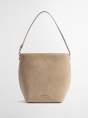 Barbour® Cream Cedar Suede Bucket Bag - Image 2 of 10