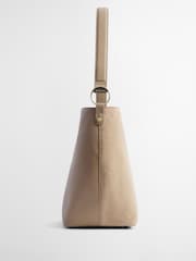 Barbour® Cream Cedar Suede Bucket Bag - Image 4 of 10