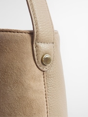 Barbour® Cream Cedar Suede Bucket Bag - Image 6 of 10