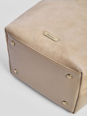 Barbour® Cream Cedar Suede Bucket Bag - Image 9 of 10