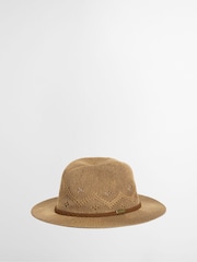 Barbour® Beige Flowerdale Trilby Summmer Hat - Image 2 of 6