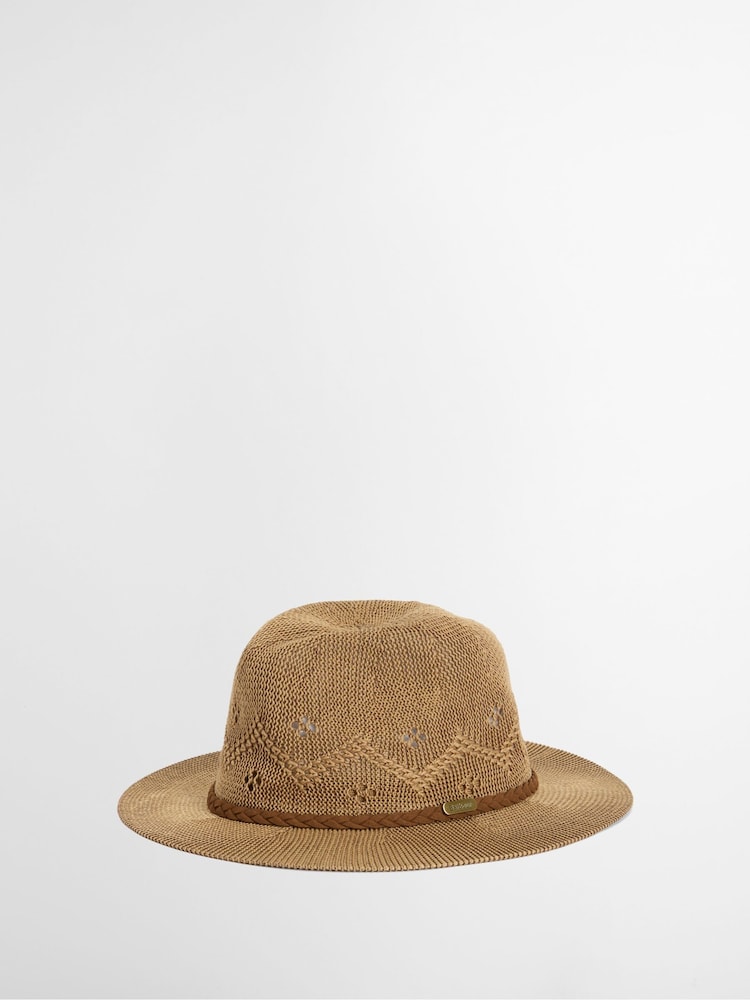 Barbour® Beige Flowerdale Trilby Summmer Hat - Image 2 of 6