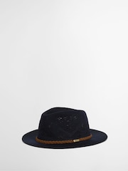 Barbour® Navy Flowerdale Trilby Summmer Hat - Image 2 of 5