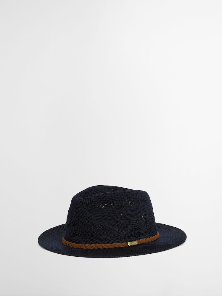 Barbour® Navy Flowerdale Trilby Summmer Hat - Image 2 of 5