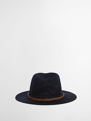 Barbour® Navy Flowerdale Trilby Summmer Hat - Image 3 of 5