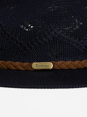 Barbour® Navy Flowerdale Trilby Summmer Hat - Image 5 of 5
