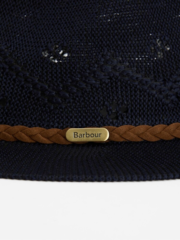 Barbour® Navy Flowerdale Trilby Summmer Hat - Image 5 of 5