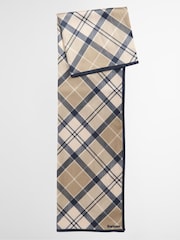 Barbour® Cream/Blue Kinsale Head Neck Scarf - Image 5 of 10