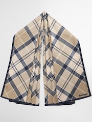 Barbour® Cream/Blue Kinsale Head Neck Scarf - Image 8 of 10