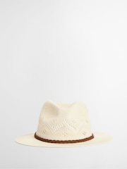 Barbour® Cream Flowerdale Trilby Summmer Hat - Image 1 of 5
