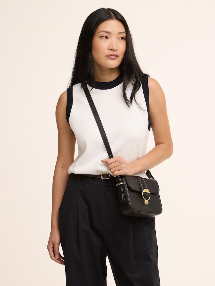 Barbour Black Mini Rosa Leather Cross-Body Bag - Image 8 of 8 Barbour Black Mini Rosa Leather Cross-Body Bag - Image 8 of 8