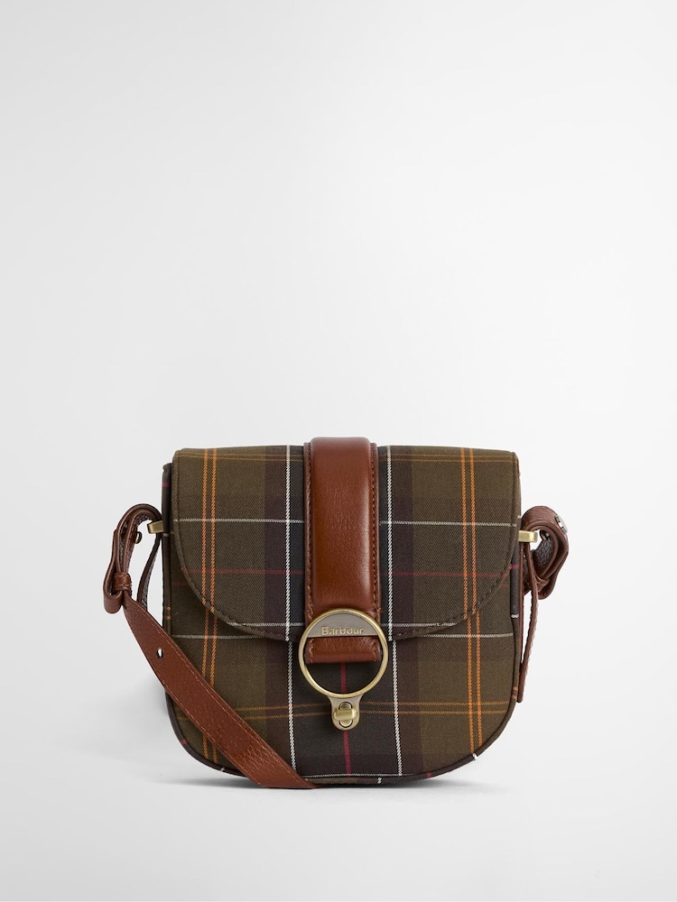 Barbour Brown Tartan Elm Cross-Body Bag - Image 1 of 5