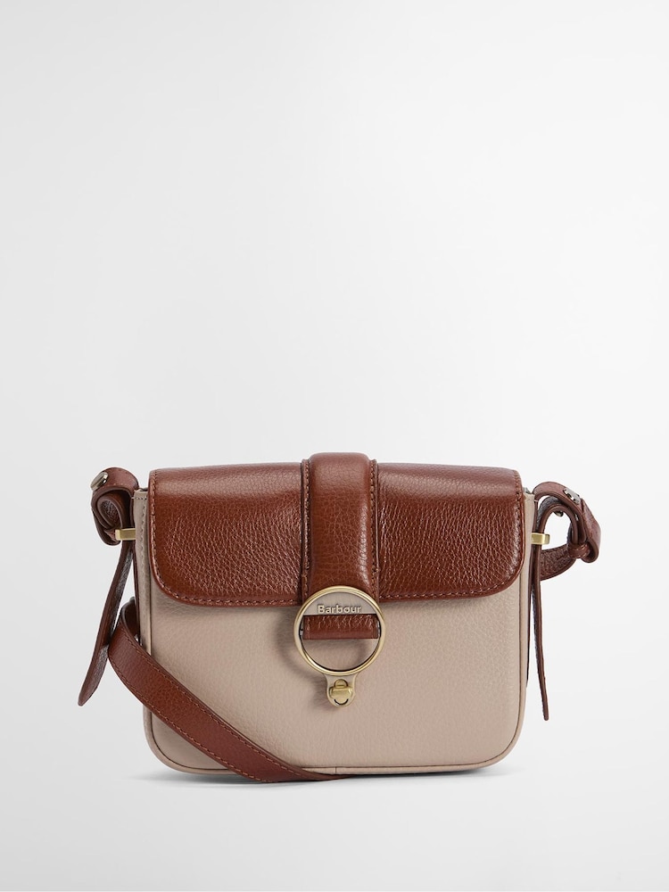 Barbour Tan Brown Mini Rosa Leather Cross-Body Bag - Image 1 of 10 Barbour Tan Brown Mini Rosa Leather Cross-Body Bag - Image 1 of 10