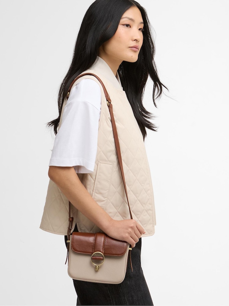 Barbour Tan Brown Mini Rosa Leather Cross-Body Bag - Image 10 of 10 Barbour Tan Brown Mini Rosa Leather Cross-Body Bag - Image 10 of 10
