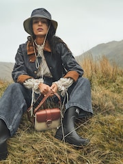 Barbour Tan Brown Mini Rosa Leather Cross-Body Bag - Image 2 of 10